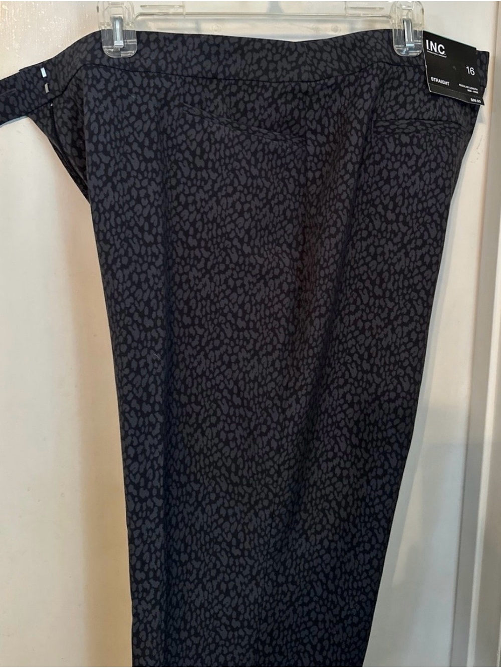 Inc Straight Leg Spotted Jacquar Mid Rise Pants Size 16